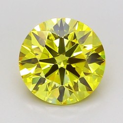 Diament laboratoryjny o barwie fantazyjnej szlif okrągły, 2.09ct, VVS2, Fancy Vivid Yellow, IGI LG735564140