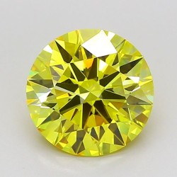 Diament laboratoryjny o barwie fantazyjnej szlif okrągły, 1.5ct, VVS1, Fancy Vivid Yellow, IGI LG737536561