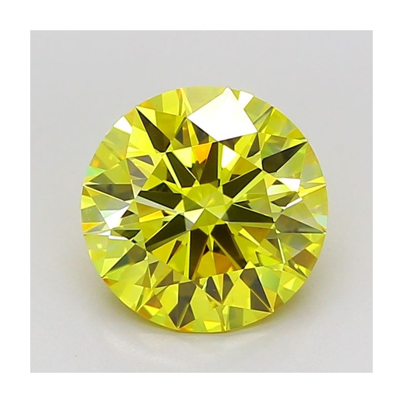 Diament laboratoryjny o barwie fantazyjnej szlif okrągły, 1.5ct, VVS1, Fancy Vivid Yellow, IGI LG737536561