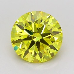 Diament laboratoryjny o barwie fantazyjnej szlif okrągły, 1ct, VVS2, Fancy Vivid Yellow, IGI LG737536560