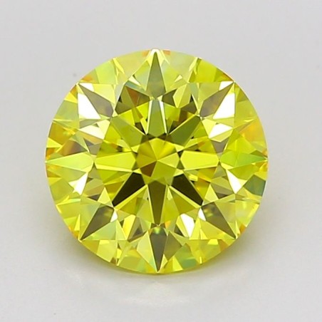 Diament laboratoryjny o barwie fantazyjnej szlif okrągły, 1.11ct, VVS2, Fancy Vivid Yellow, IGI LG737536559