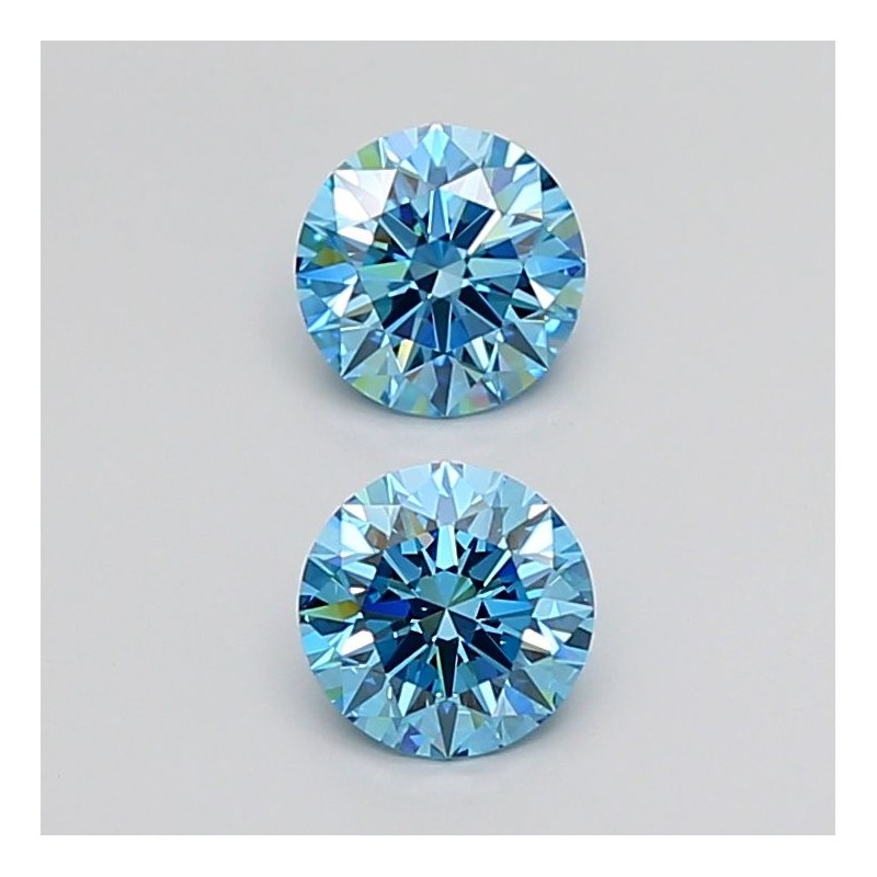 Diament laboratoryjny o barwie fantazyjnej szlif okrągły, 1.5ct, VVS2, Fancy Vivid Blue, IGI LG728549246