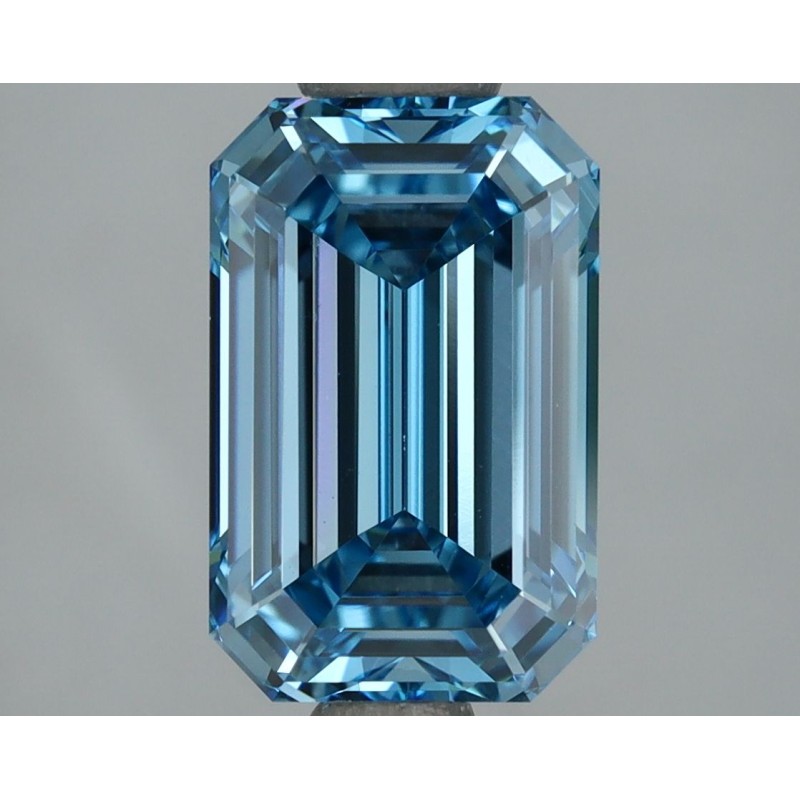 Diament laboratoryjny o barwie fantazyjnej szlif szmaragdowy, 2.08ct, VVS2, Fancy Vivid Blue, IGI LG670472966