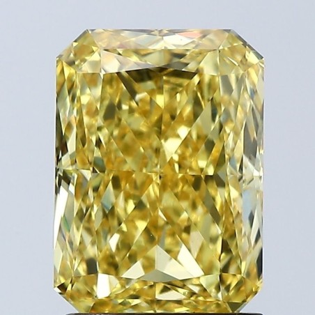 Diament laboratoryjny o barwie fantazyjnej radiant, 2.1ct, VVS2, Fancy Vivid Yellow, IGI LG678508581