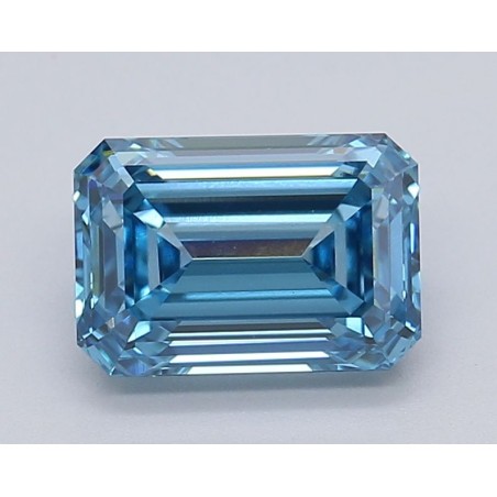 Diament laboratoryjny o barwie fantazyjnej szlif szmaragdowy, 1.52ct, VVS2, Fancy Vivid Blue, IGI LG611390207
