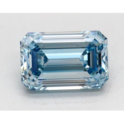 Diament laboratoryjny o barwie fantazyjnej szlif szmaragdowy, 2.42ct, VVS2, Fancy Intense Blue, IGI LG644430791