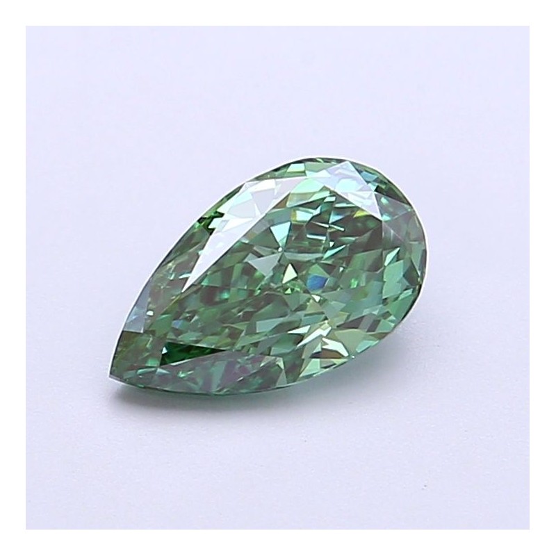 Diament laboratoryjny o barwie fantazyjnej szlif gruszkowy, 1.01ct, VVS2, Fancy Vivid Green, IGI LG724587602