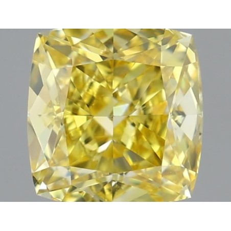 Diament laboratoryjny o barwie fantazyjnej szlif poduszkowy brylantowy, 1ct, VVS2, Fancy Vivid Yellow, IGI LG681558578