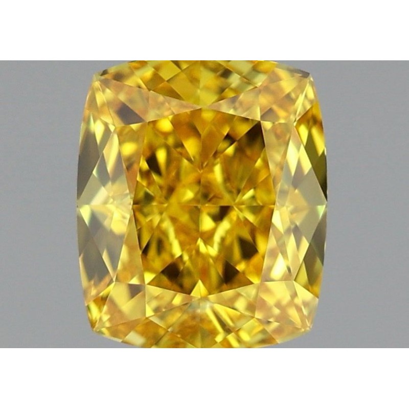 Diament laboratoryjny o barwie fantazyjnej szlif poduszkowy brylantowy, 1.01ct, VVS2, Fancy Vivid Yellow, IGI LG681544953