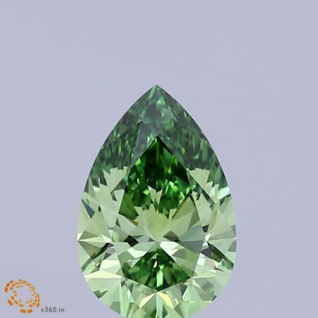 Diament laboratoryjny o barwie fantazyjnej szlif gruszkowy, 1.02ct, VVS2, Fancy Vivid Green, IGI LG739526212