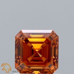 Diament laboratoryjny o barwie fantazyjnej szlif szmaragdowy kwadratowy, 0.93ct, VVS2, Fancy Vivid Orange, IGI LG652499481