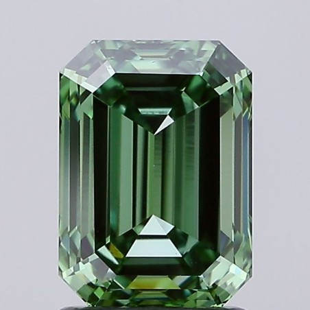 Diament laboratoryjny o barwie fantazyjnej szlif szmaragdowy, 2ct, VVS2, Fancy Vivid Green, IGI LG727571982