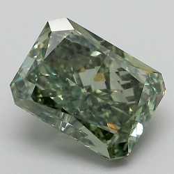 Diament laboratoryjny o barwie fantazyjnej radiant, 3ct, VVS2, Fancy Vivid Green, IGI LG700541748