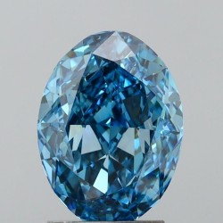 Diament laboratoryjny o barwie fantazyjnej szlif owalny, 2.51ct, VVS1, Fancy Vivid Blue, IGI LG636494781