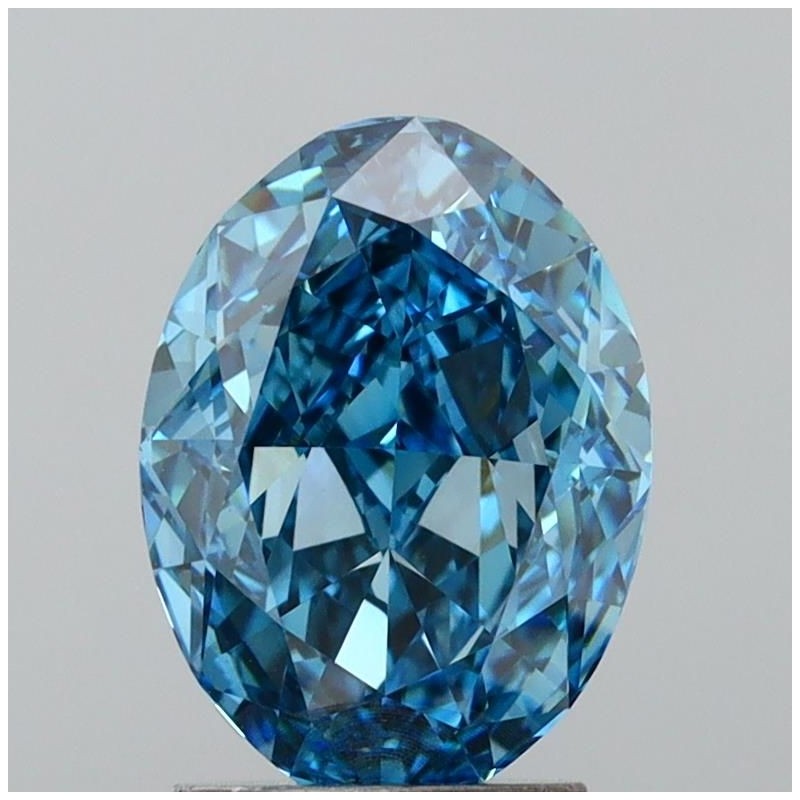 Diament laboratoryjny o barwie fantazyjnej szlif owalny, 2.51ct, VVS1, Fancy Vivid Blue, IGI LG636494781