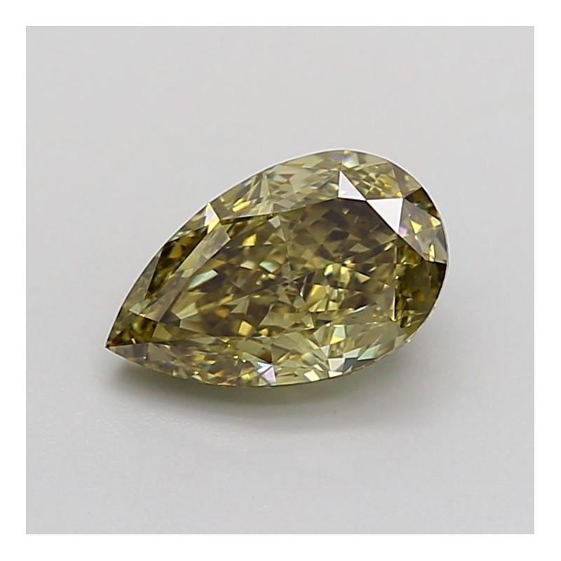 Diament laboratoryjny o barwie fantazyjnej szlif gruszkowy, 1.2ct, VVS2, Fancy Gray Yellow, IGI LG729505734