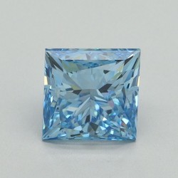 Diament laboratoryjny o barwie fantazyjnej szlif princess, 1.53ct, VVS2, Fancy Vivid Blue, IGI LG652421451
