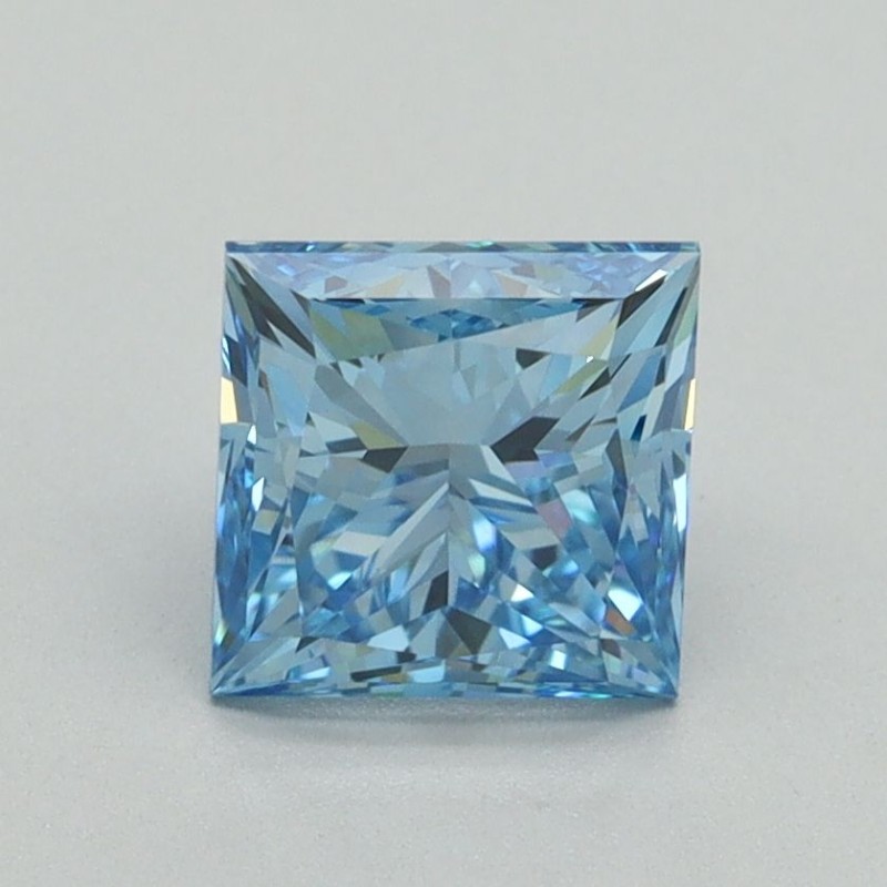 Diament laboratoryjny o barwie fantazyjnej szlif princess, 1.53ct, VVS2, Fancy Vivid Blue, IGI LG652421451