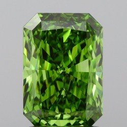 Diament laboratoryjny o barwie fantazyjnej radiant, 1.5ct, VVS2, Fancy Vivid Green, IGI LG712589890