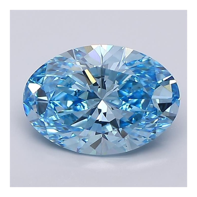 Diament laboratoryjny o barwie fantazyjnej szlif owalny, 2.56ct, VVS2, Fancy Vivid Blue, IGI LG729595585