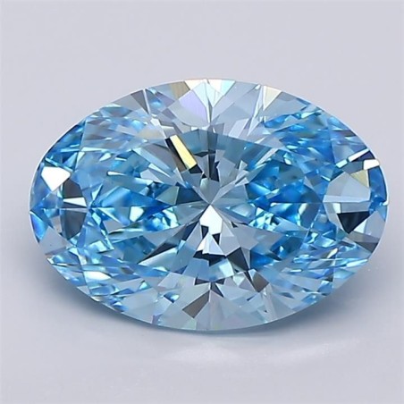 Diament laboratoryjny o barwie fantazyjnej szlif owalny, 2.56ct, VVS2, Fancy Vivid Blue, IGI LG729595585