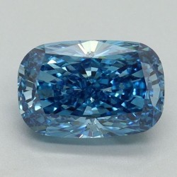 Diament laboratoryjny o barwie fantazyjnej szlif poduszkowy brylantowy, 1.54ct, VVS2, Fancy Vivid Blue, IGI LG656415022