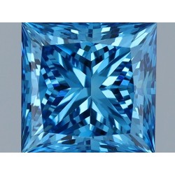 Diament laboratoryjny o barwie fantazyjnej szlif princess, 1ct, VVS2, Fancy Vivid Blue, IGI LG541279287