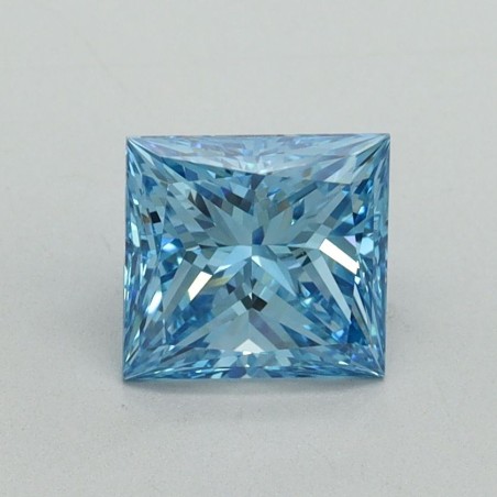 Diament laboratoryjny o barwie fantazyjnej szlif princess, 1.12ct, VVS2, Fancy Vivid Blue, IGI LG644405197