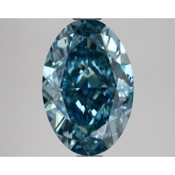 Diament laboratoryjny o barwie fantazyjnej szlif owalny, 2.69ct, VVS2, Fancy Vivid Blue, IGI LG651435404