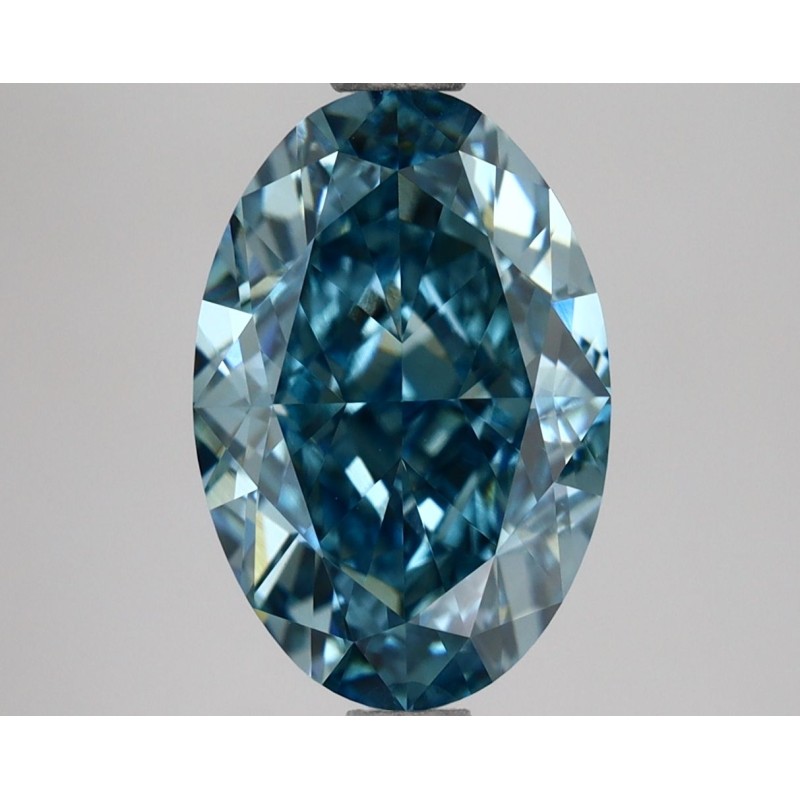 Diament laboratoryjny o barwie fantazyjnej szlif owalny, 2.69ct, VVS2, Fancy Vivid Blue, IGI LG651435404