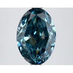 Diament laboratoryjny o barwie fantazyjnej szlif owalny, 2.69ct, VVS2, Fancy Vivid Blue, IGI LG654418489