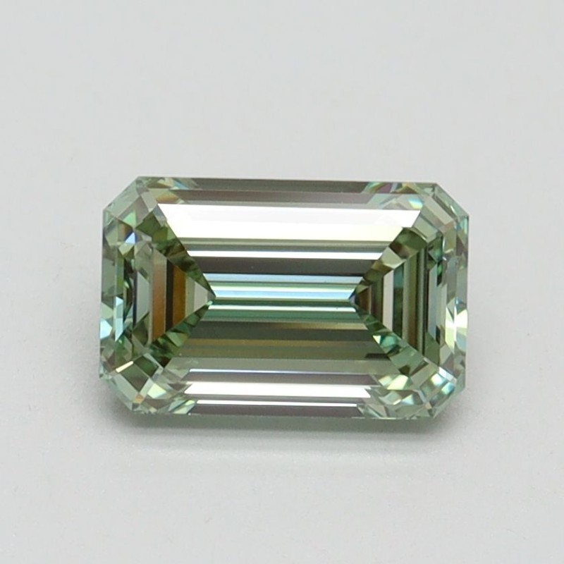 Diament laboratoryjny o barwie fantazyjnej szlif szmaragdowy, 1.11ct, VVS2, Fancy Intense Green, IGI LG610345032