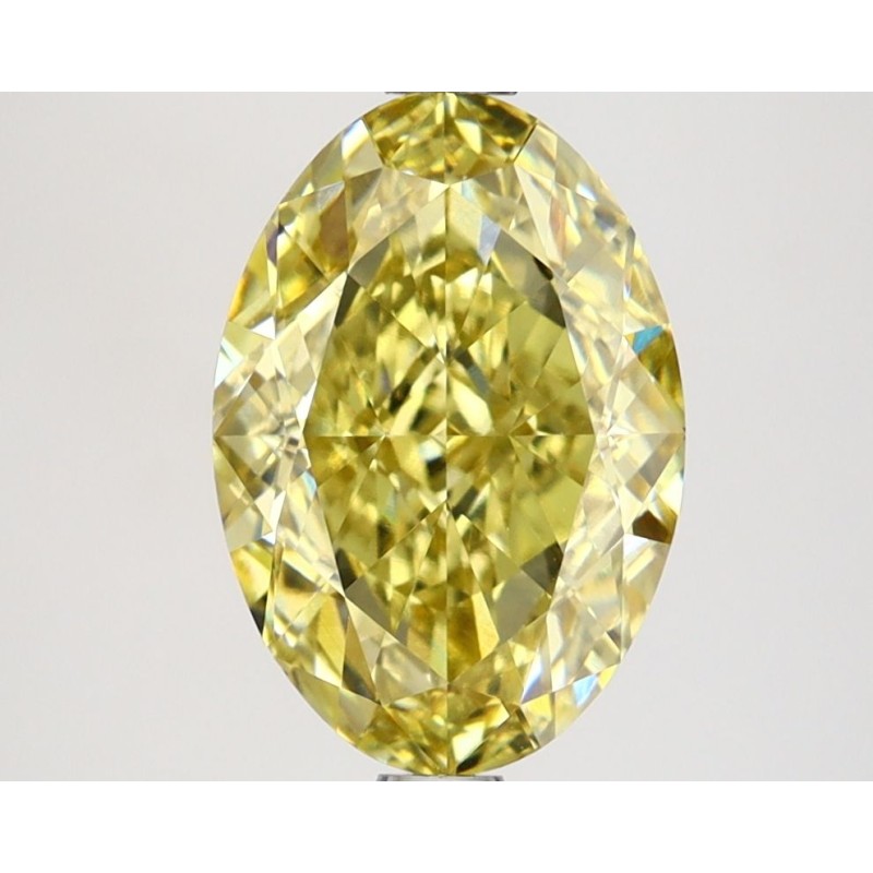 Diament laboratoryjny o barwie fantazyjnej szlif owalny, 2.69ct, VVS2, Fancy Vivid Yellow, IGI LG648453653