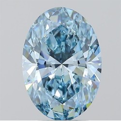 Diament laboratoryjny o barwie fantazyjnej szlif owalny, 2.51ct, VVS1, Fancy Intense Blue, IGI LG719557153
