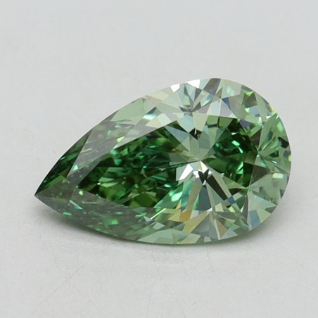 Diament laboratoryjny o barwie fantazyjnej szlif gruszkowy, 1.11ct, VVS2, Fancy Vivid Green, IGI LG615345834