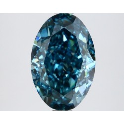 Diament laboratoryjny o barwie fantazyjnej szlif owalny, 2.6ct, VVS2, Fancy Vivid Blue, IGI LG659455827