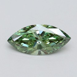 Diament laboratoryjny o barwie fantazyjnej markiza, 1.11ct, VVS2, Fancy Vivid Green, IGI LG611394608