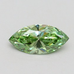 Diament laboratoryjny o barwie fantazyjnej markiza, 0.7ct, VVS2, Fancy Vivid Green, IGI LG611371212