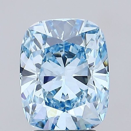 Diament laboratoryjny o barwie fantazyjnej szlif poduszkowy brylantowy, 2.59ct, VVS2, Fancy Intense Blue, IGI LG665429969