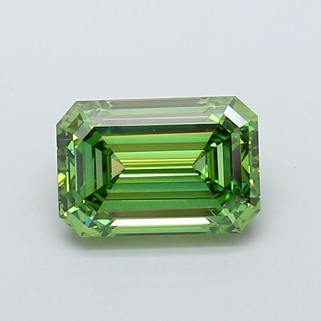 Diament laboratoryjny o barwie fantazyjnej szlif szmaragdowy, 2.59ct, VVS2, Fancy Vivid Green, IGI LG733584432