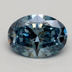 Diament laboratoryjny o barwie fantazyjnej szlif owalny, 1.08ct, VVS2, Fancy Intense Blue, IGI LG470134479