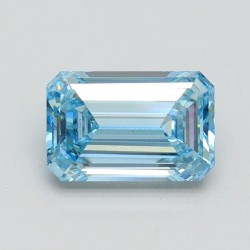 Diament laboratoryjny o barwie fantazyjnej szlif szmaragdowy, 1.1ct, VVS2, Fancy Intense Blue, IGI LG607348676