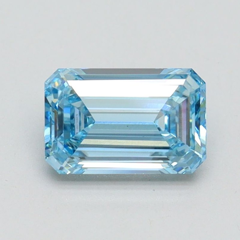 Diament laboratoryjny o barwie fantazyjnej szlif szmaragdowy, 1.1ct, VVS2, Fancy Intense Blue, IGI LG607348676