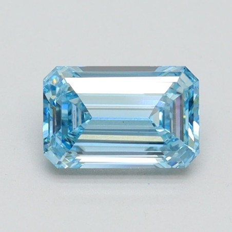 Diament laboratoryjny o barwie fantazyjnej szlif szmaragdowy, 1.1ct, VVS2, Fancy Intense Blue, IGI LG607348676