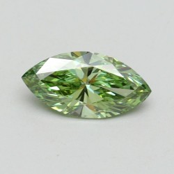 Diament laboratoryjny o barwie fantazyjnej markiza, 0.69ct, VVS2, Fancy Vivid Green, IGI LG611394590