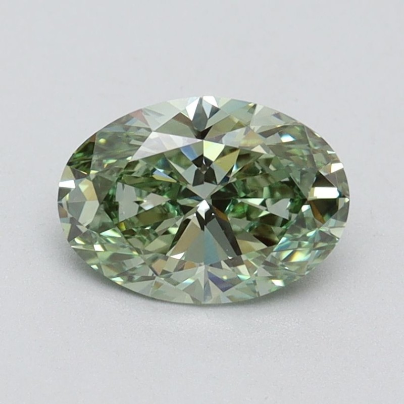 Diament laboratoryjny o barwie fantazyjnej szlif owalny, 1.1ct, VVS2, Fancy Intense Green, IGI LG611394694