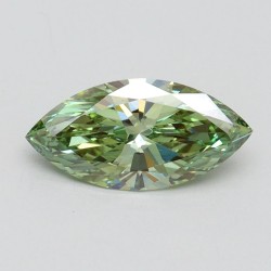 Diament laboratoryjny o barwie fantazyjnej markiza, 1.1ct, VVS2, Fancy Vivid Green, IGI LG610335240