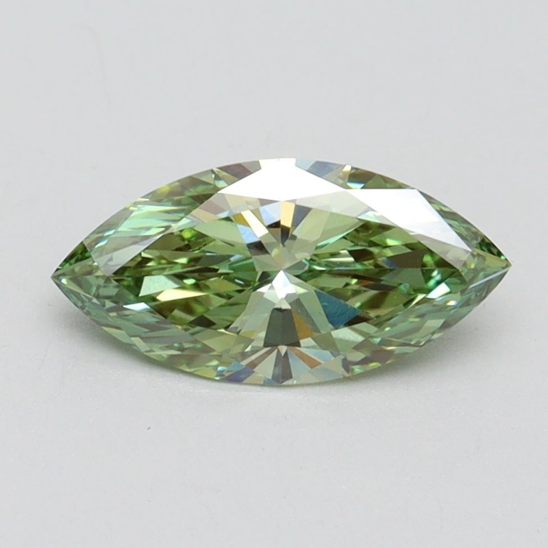 Diament laboratoryjny o barwie fantazyjnej markiza, 1.1ct, VVS2, Fancy Vivid Green, IGI LG610335240