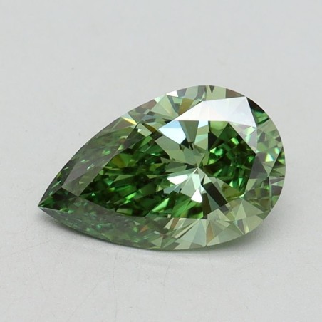 Diament laboratoryjny o barwie fantazyjnej szlif gruszkowy, 1.08ct, VVS2, Fancy Vivid Green, IGI LG615345922