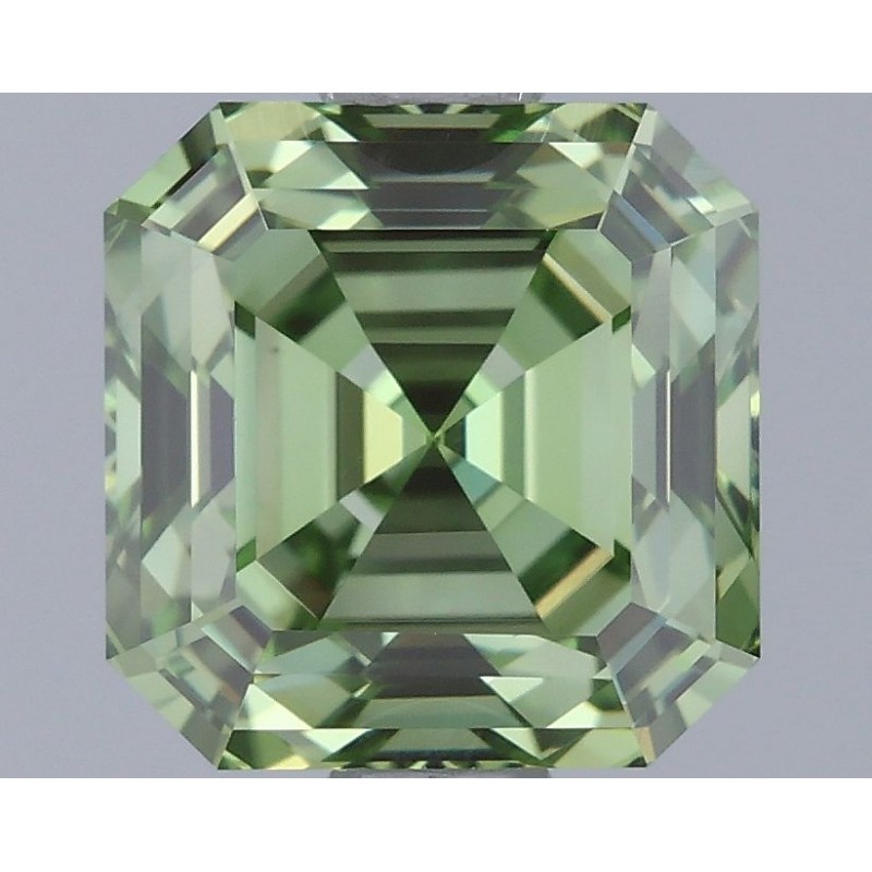 Diament laboratoryjny o barwie fantazyjnej Asscher, 1.5ct, VVS2, Fancy Vivid Green, IGI LG735566792